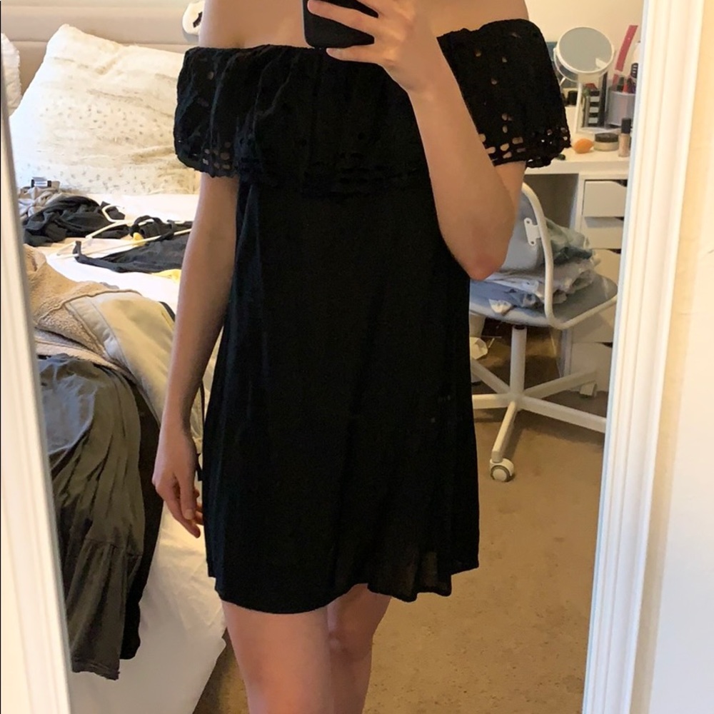 Black mini dress